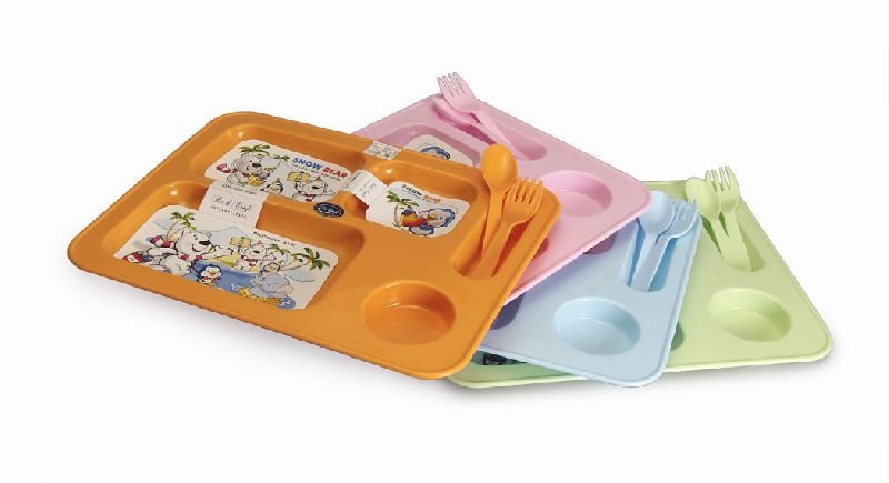 1688 - Snow Bear Plastic Kids Plate