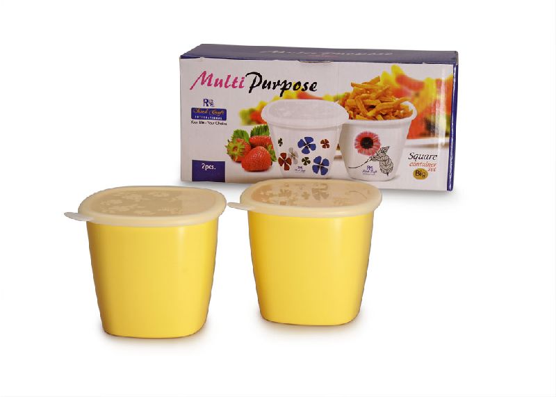 1933 - 2 Pcs Multipurpose Square Plastic Container