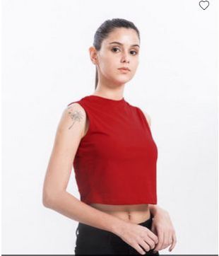 Bold Red Cropped Tank Top