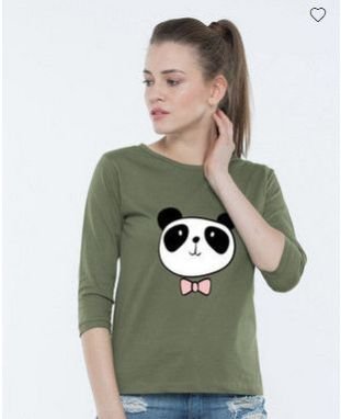 Dressy Panda Round Neck T-Shirt