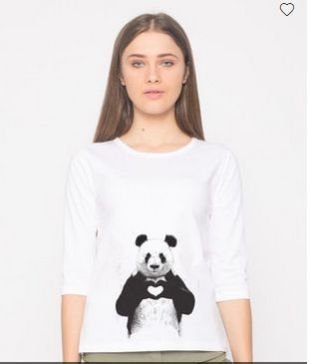 Panda Love Round Neck T-Shirt