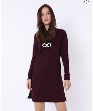 Infinity Fleece Hoodie Dress