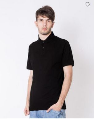 Jet Black Pique Polo T-Shirt