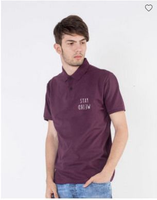 Stay Weird Pique Polo T-Shirt