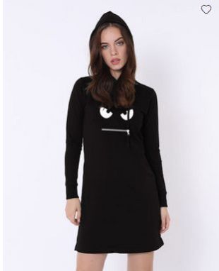 Zip It Fleece Hoodie Dress