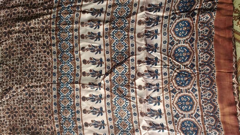 Ajrakh Block Print Sarees 06