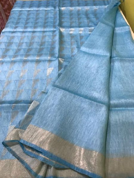 Pure Tussar Silk Linen Sarees 04