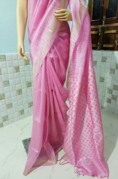 Pure Tussar Silk Linen Sarees 05