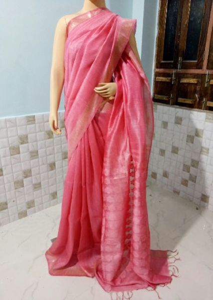 Pure Tussar Silk Linen Sarees 06