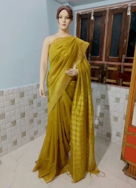Pure Tussar Silk Linen Sarees 10