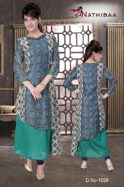 D.No.1058 Ladies Western Kurti