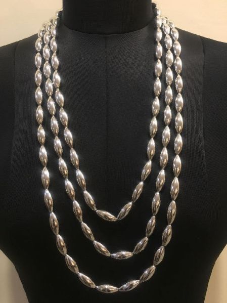 Long Silver Necklace 04