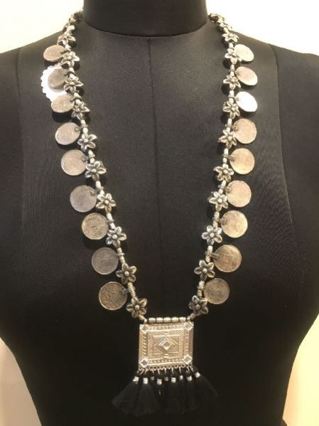 Long Silver Necklace 06