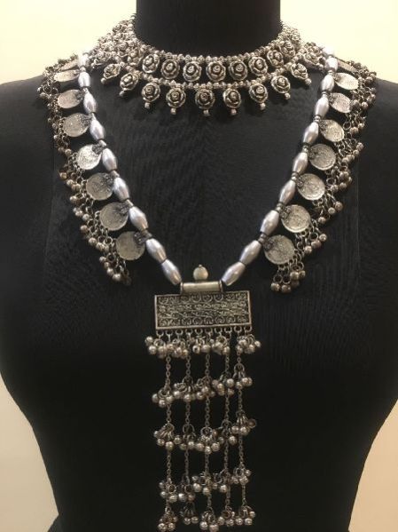 Long Silver Necklace 10