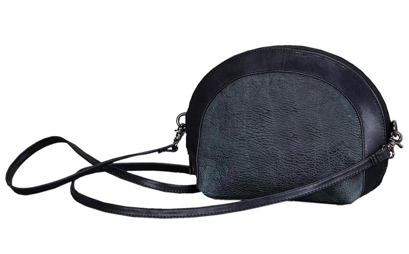 L-5360 Ladies Shoulder Bag Gavi - Petrol Body, Black Distress Handle