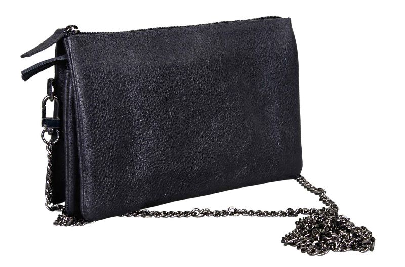 L-5929 B Small Shoulder Bag - Black Nappa Leather