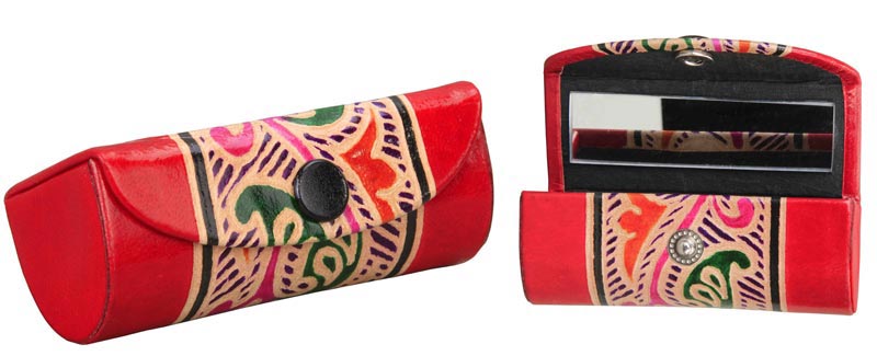 L-9243 Shanti Leather Single Lipstick Case