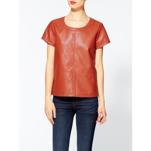 Ladies Leather T Shirt 04