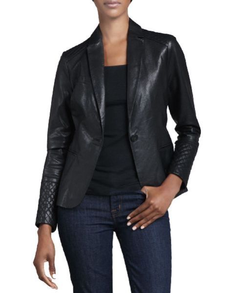 Leather Ladies Blazer 01