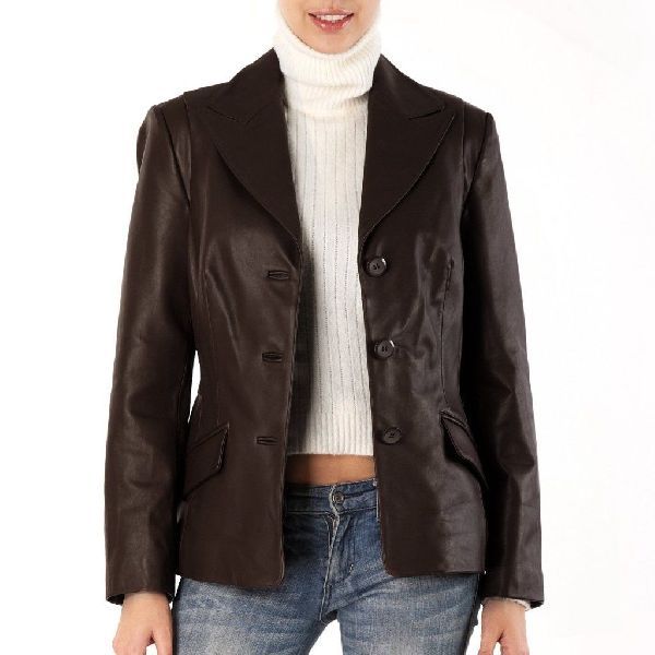 Leather Ladies Blazer 03