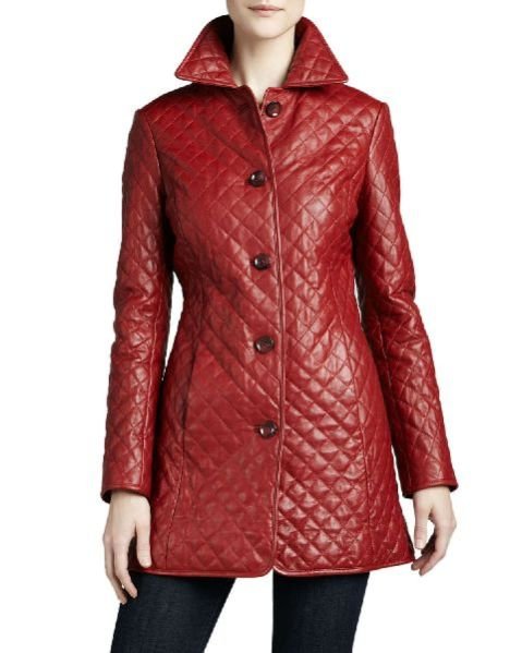 Leather Ladies Trench Coat 01
