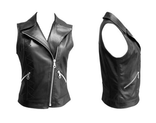 Leather Ladies Waist Coat 03