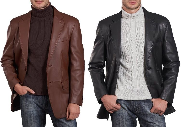 Leather Mens Blazer 03