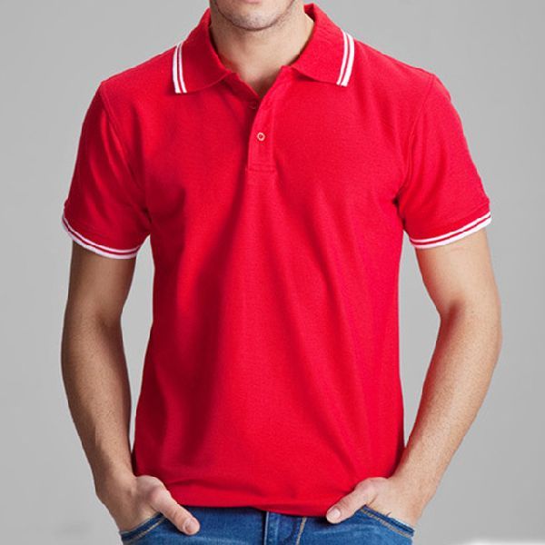 Mens Red Polo T-Shirt