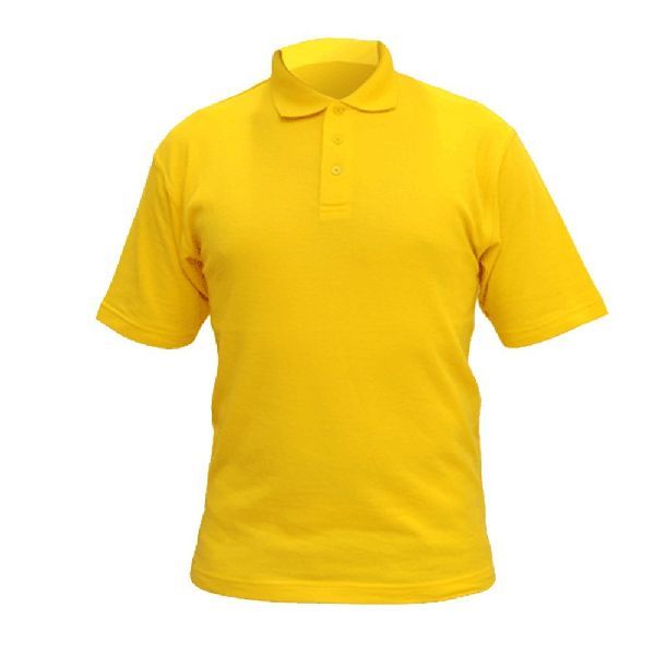 Mens Yellow Polo  T-Shirt