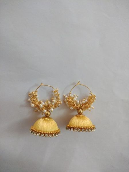 Silk Thread Earrings 01