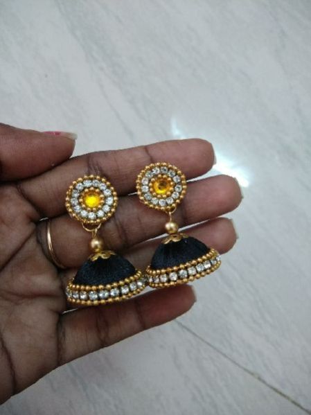 Silk Thread Earrings 02