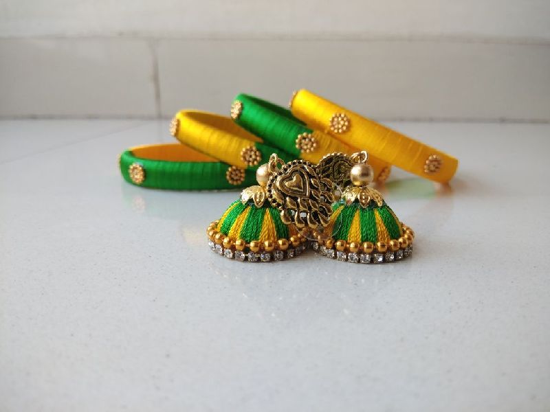 Silk Thread Earrings 03