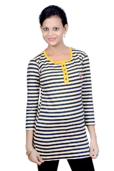 Girls Button Style Round Neck Top 01