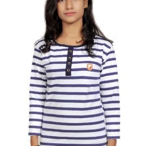 Girls Button Style Round Neck Top 06