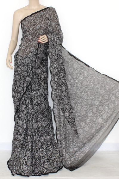 Faux Georgette Chikankari Saree 03