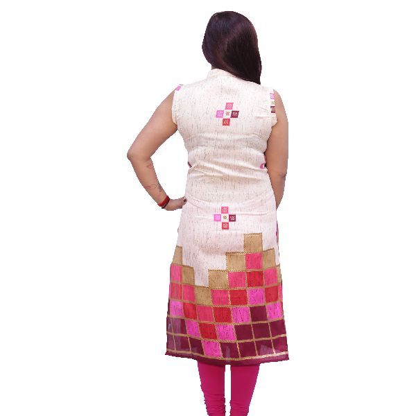 WK-11018B rinted Cotton Kurti