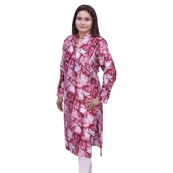 WK-11069B Printed Cotton Kurti