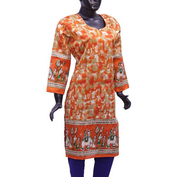 WK-11082 A Printed Cotton Kurti
