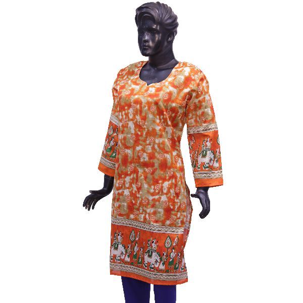 WK-11082 B Printed Cotton Kurti