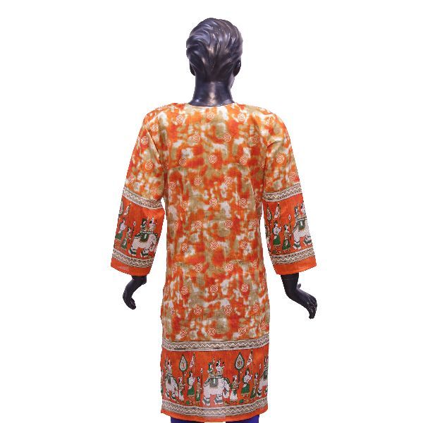 WK-11082 C Printed Cotton Kurti