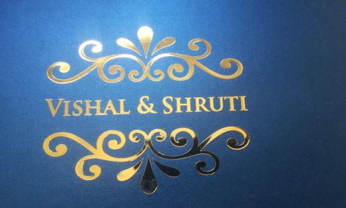 Metal Wedding Card Logo Sticker 02