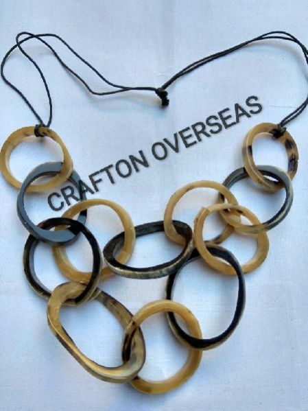 Bone Horn Necklace 08