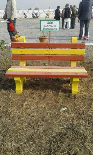 Cement Garden Bench 02