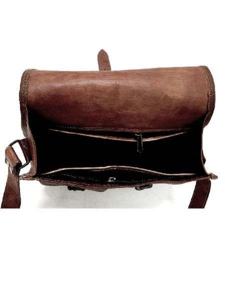 Ladies Leather Double Pocket Crossbody Bag 03