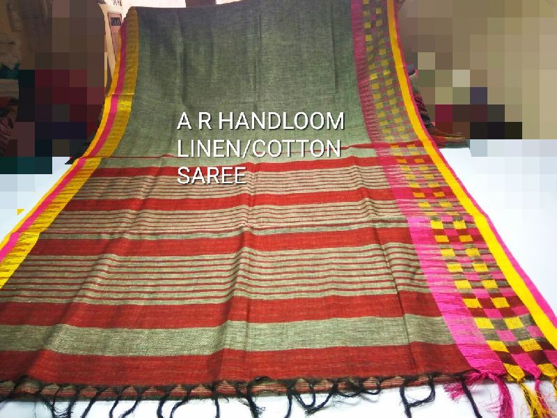 Linen Cotton Saree 02
