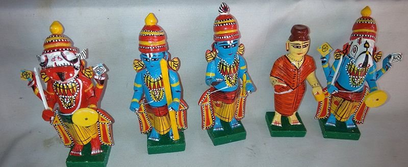 Handmade Wooden Kondapalli Traditional Dashavatar Showpiece 02