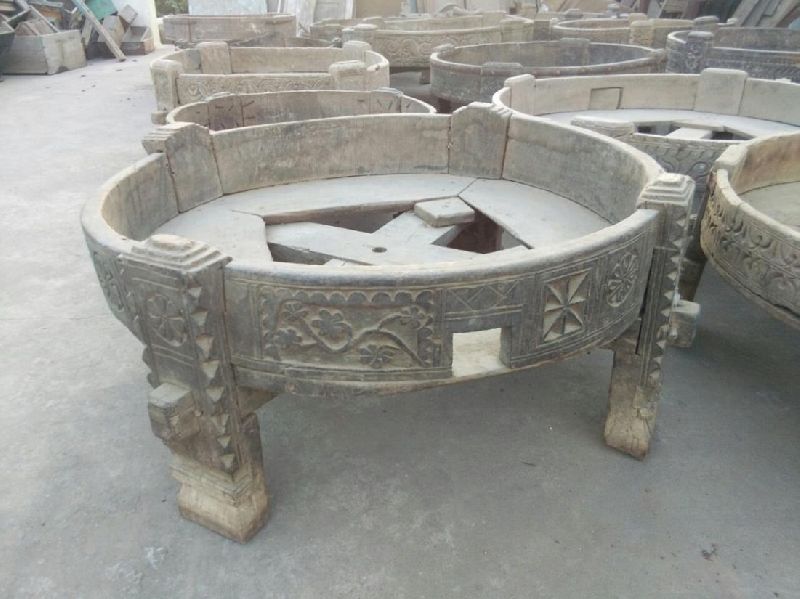 DRH15 Wooden Ottoman (Chaki)