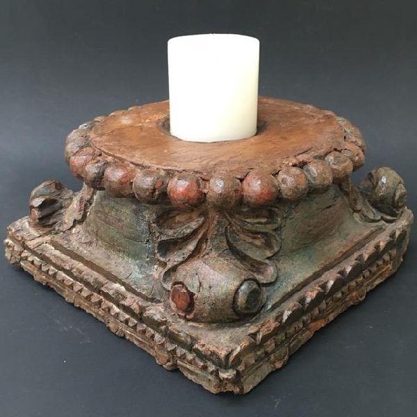 DRH4 Antique Pillar Candle Stand