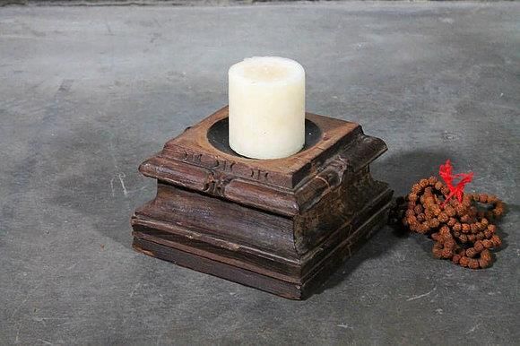 Reclaimed Indian Antique Architectural Element Candle Stand