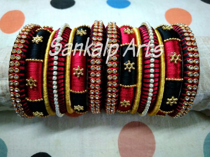 Bridal Silk Thread Bangle 01